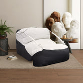 Shoe-Shaped Linen Floor Sofa