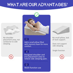 Armhole Wedge Pillow: Contoured Support for Side Sleepers
