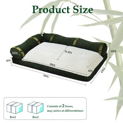 Velvet Modular Floor Sofa Bed w/Backrest