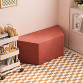 Daneey Large Foam-Filled Lavender Pouf Ottoman—— C-peach