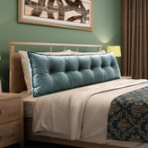 Rectangular Headboard Reading Body Pillow Velvet-Gray