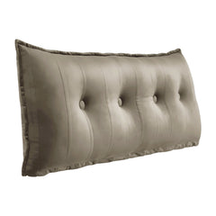 Rectangular Headboard Reading Body Velvet-Light Tan