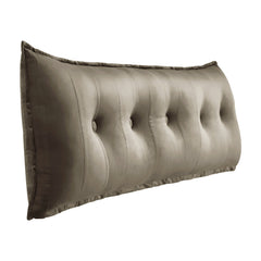 Rectangular Headboard Reading Body Velvet-Light Tan