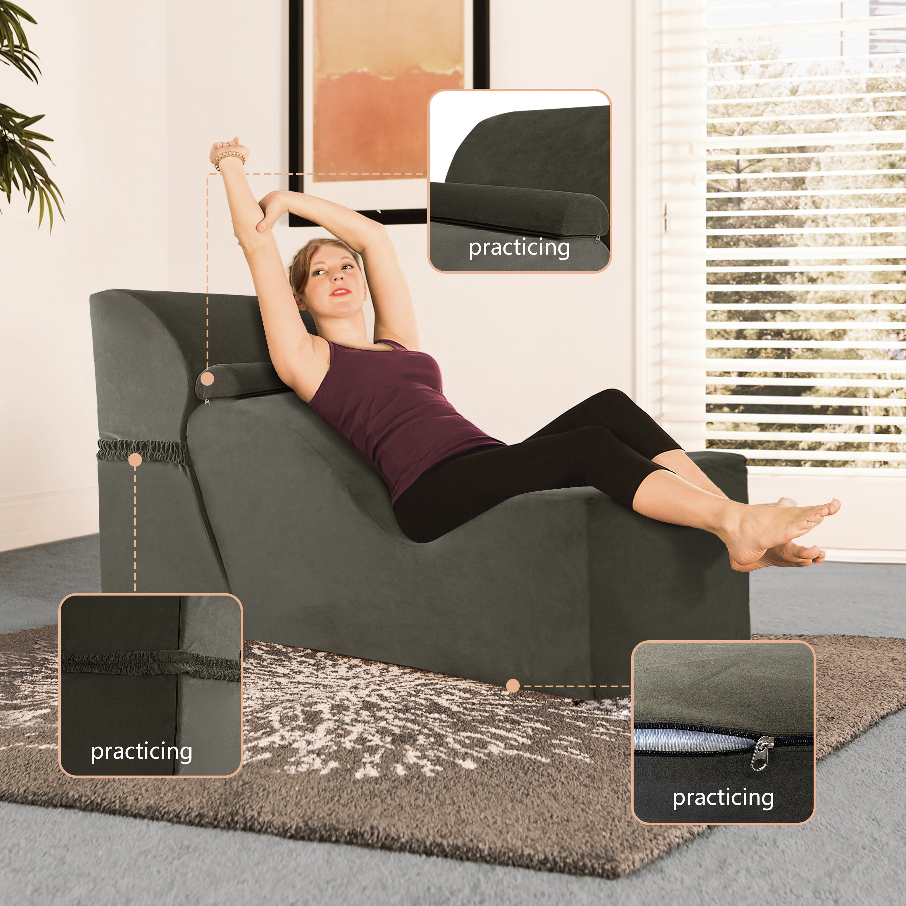 ZenFlex Dual-Purpose Yoga Chaise Lounge