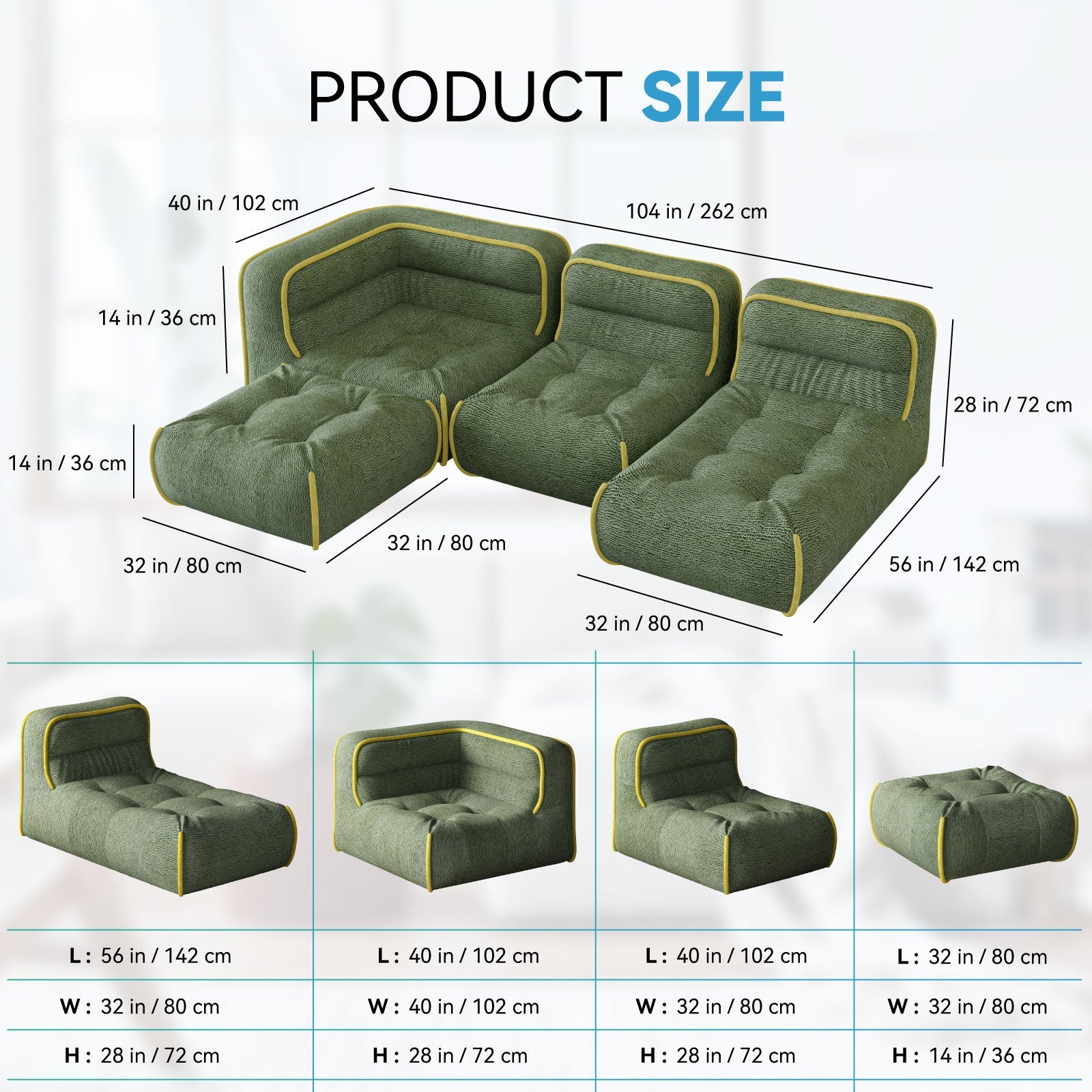 Playpen Modular Bean Bag Sofa