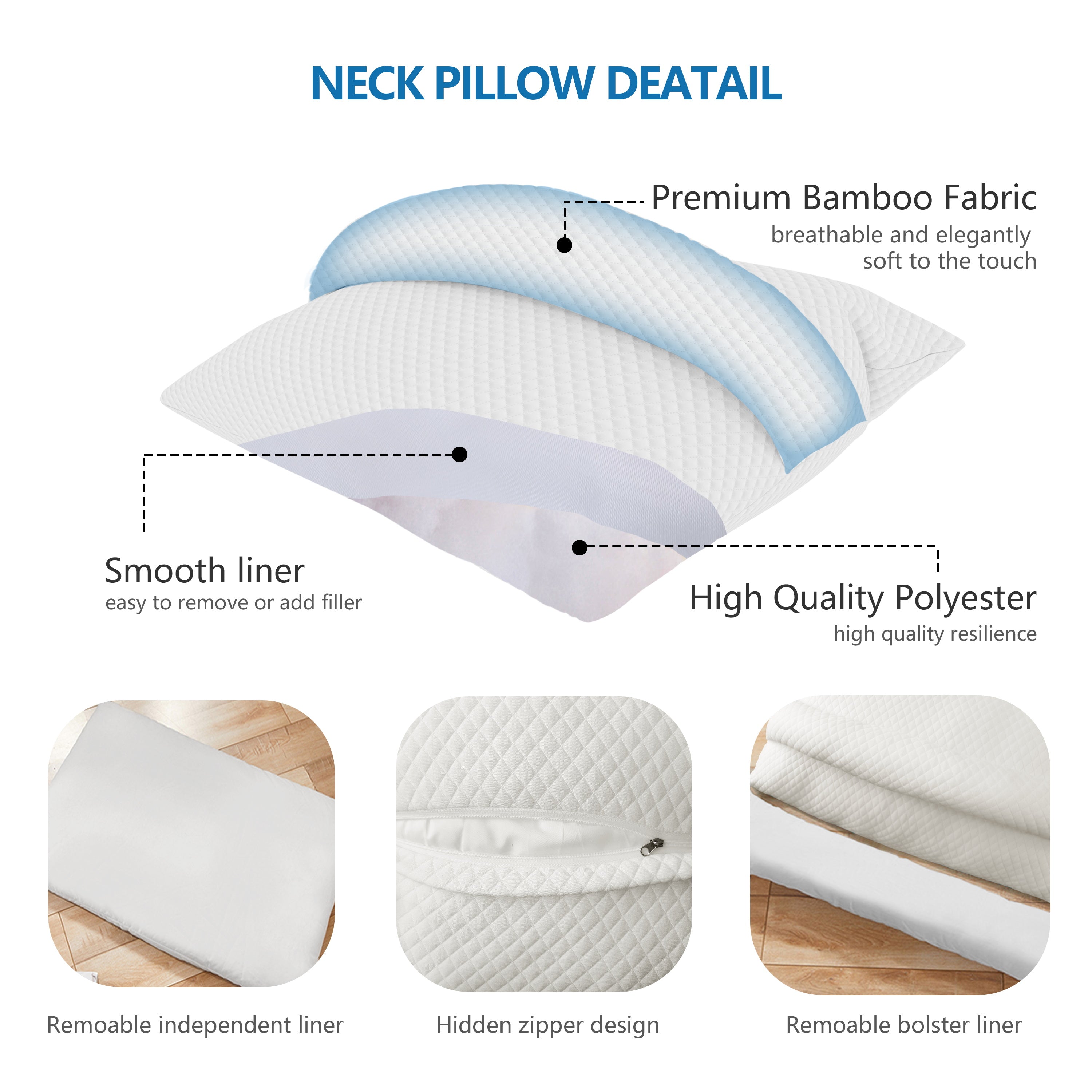 Johnear Ideal Cervical Pillows Ergonomic Neck Support Pillow