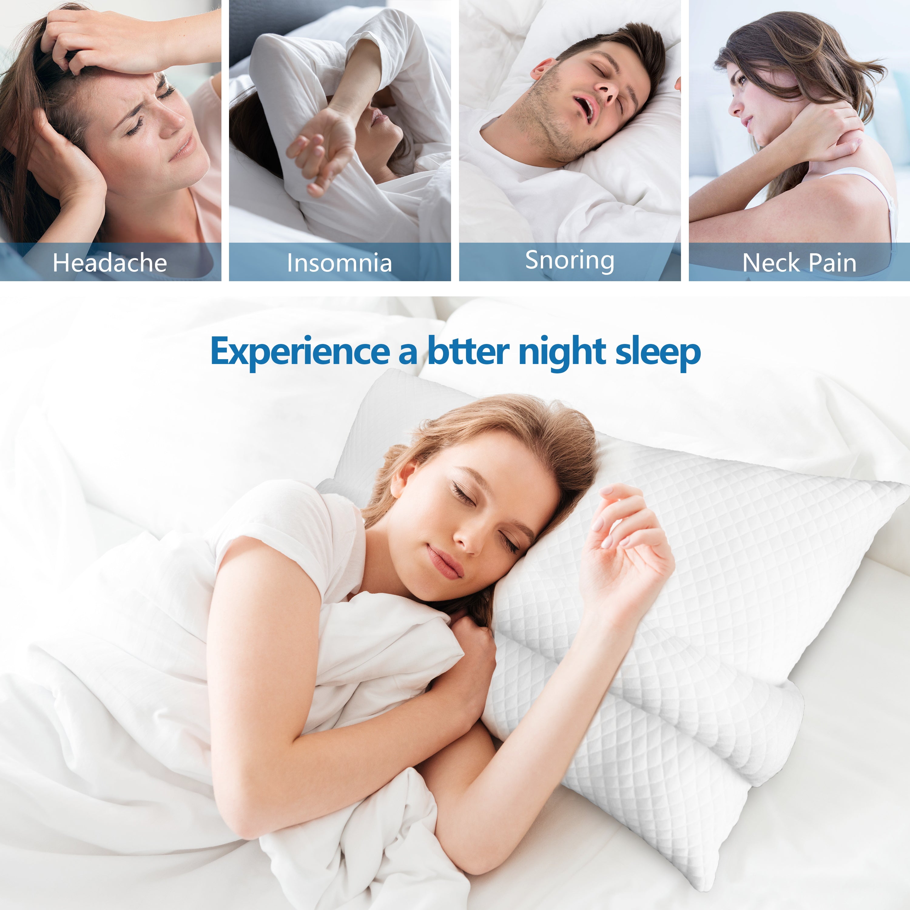 Johnear Ideal Cervical Pillows Ergonomic Neck Support Pillow