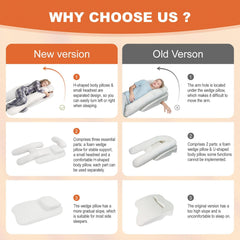 Daneey Side Sleeper Pillow with Arm Hole