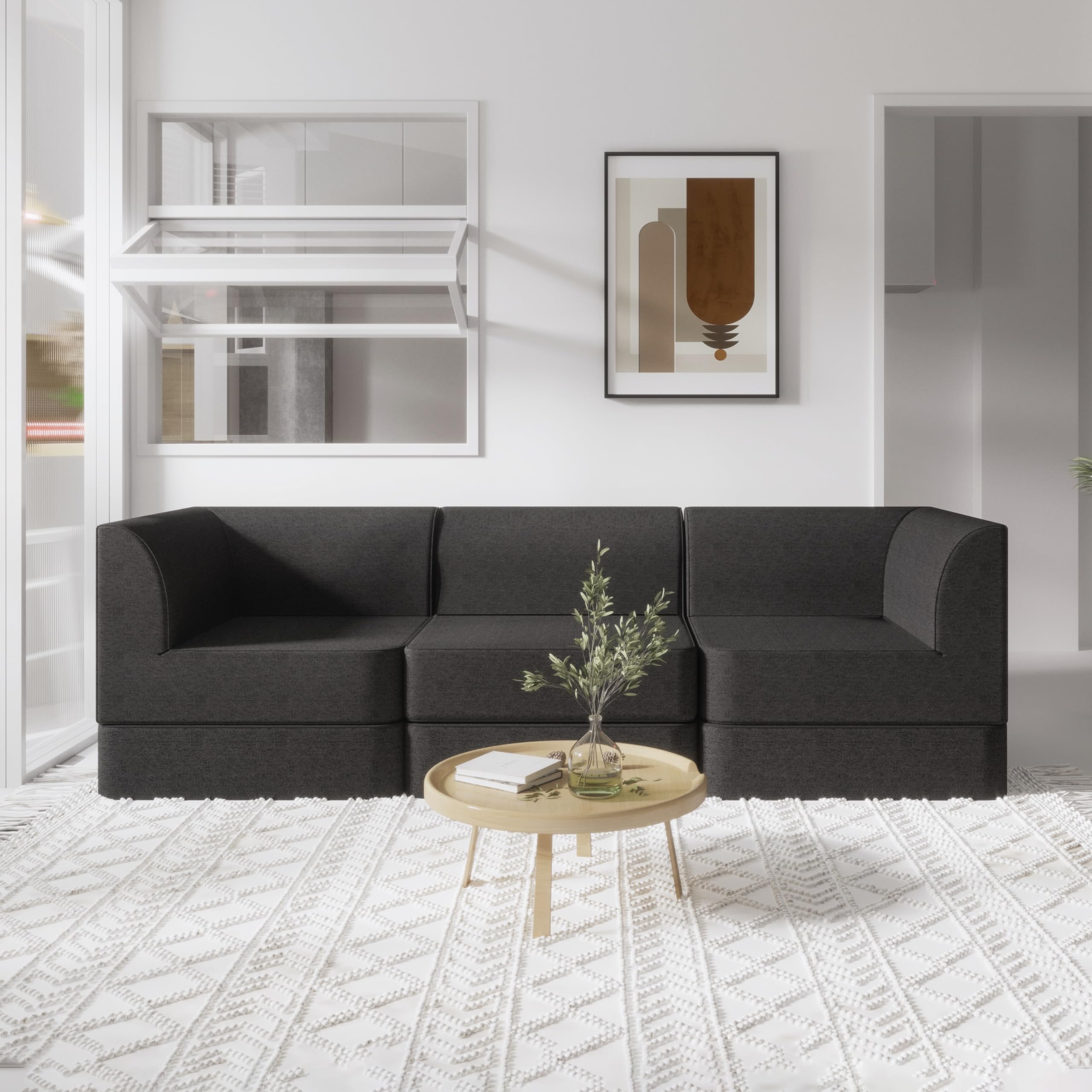 Customizable 3-Seat Modular Sofa