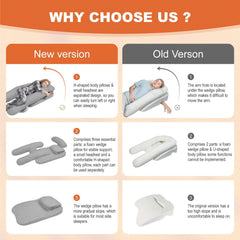 Daneey Side Sleeper Pillow with Arm Hole