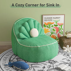 Coastal Charm Seashell Bean Bag Chair
