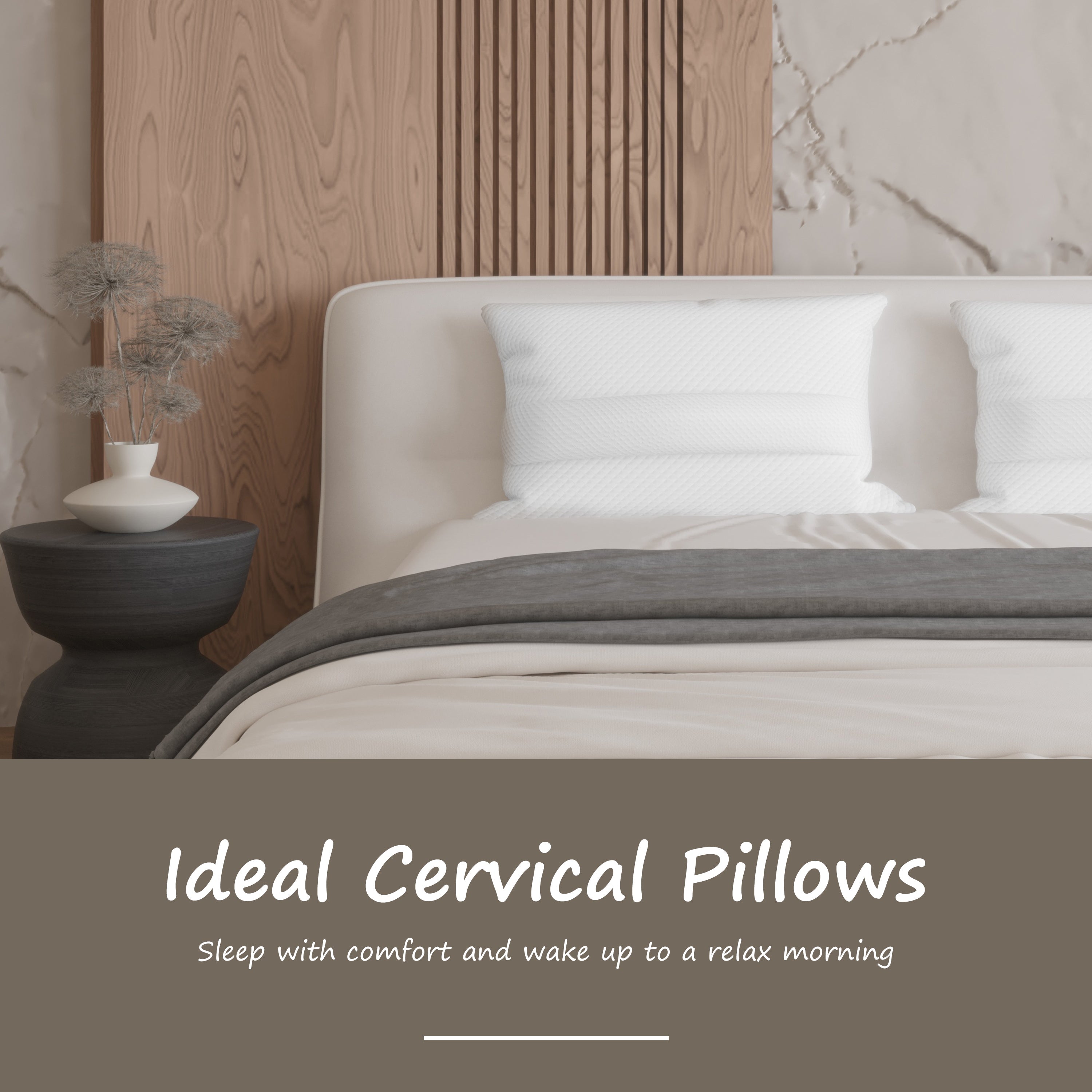 Johnear Ideal Cervical Pillows Ergonomic Neck Support Pillow