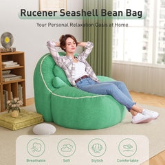 Coastal Charm Seashell Bean Bag Chair