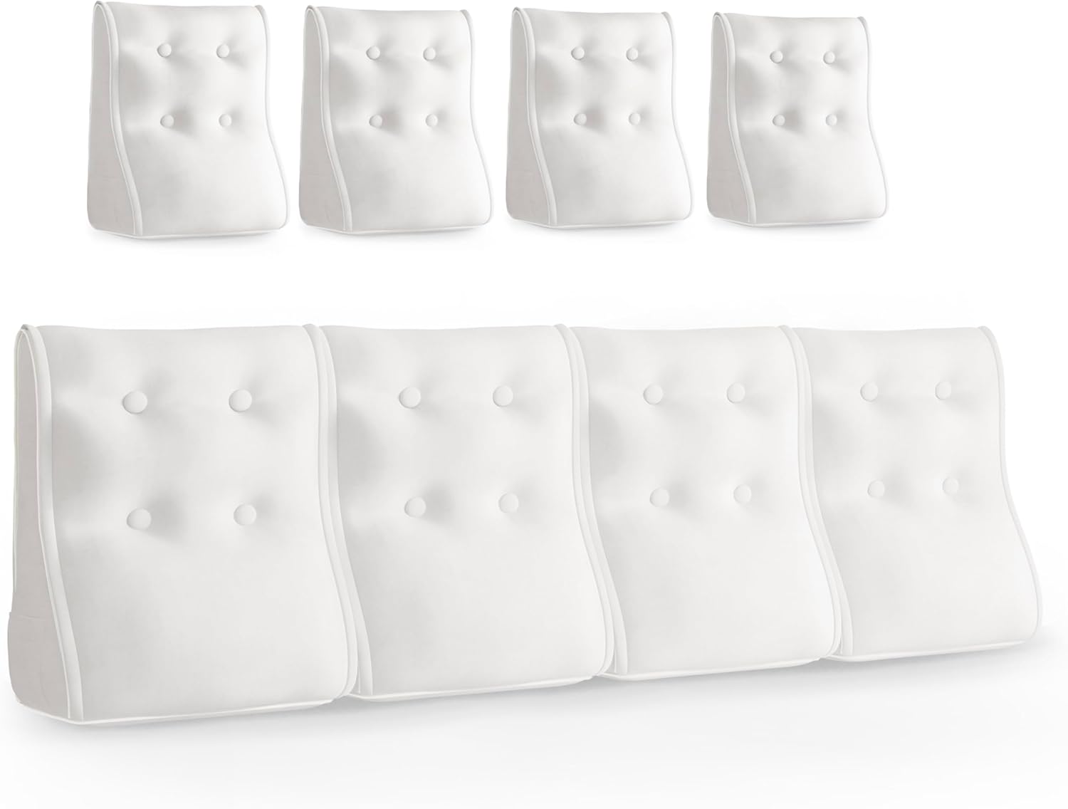 Combinable Ergonomic Bed Pillow Velvet-White