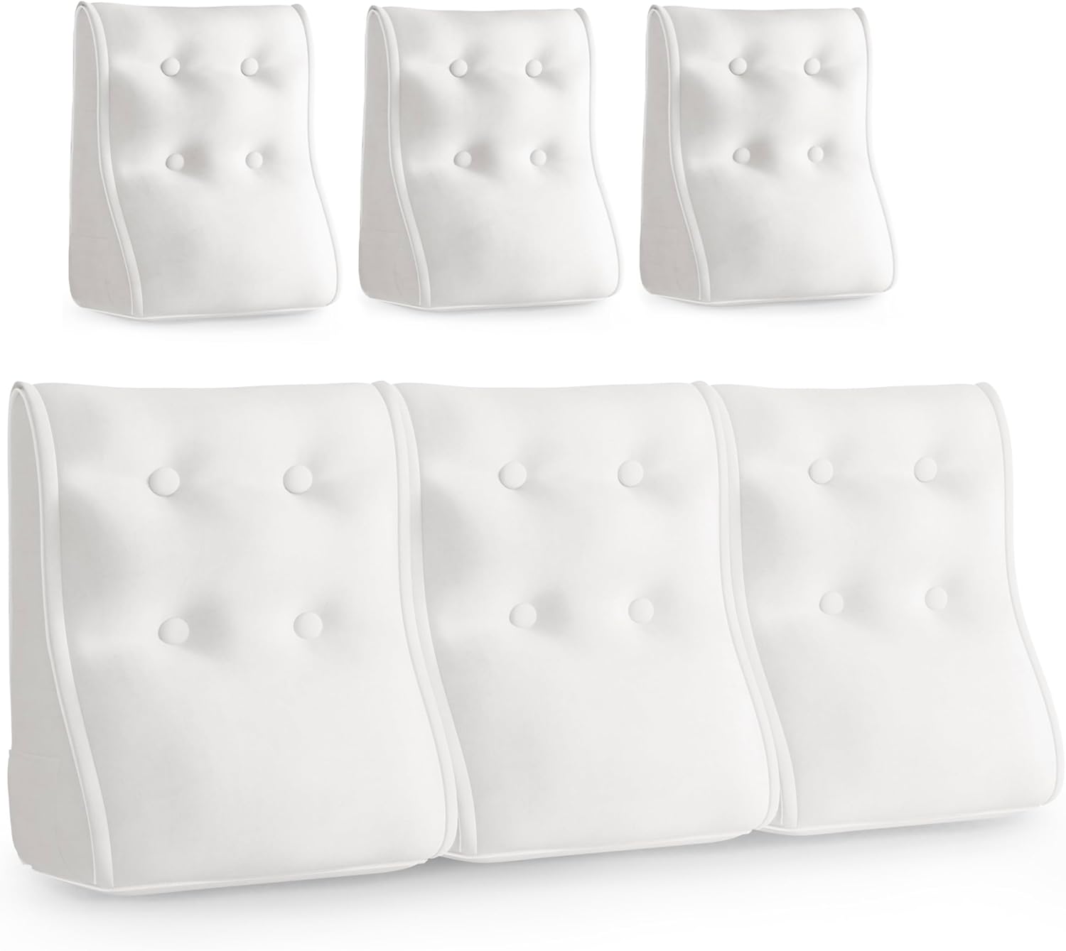 Combinable Ergonomic Bed Pillow Velvet-White