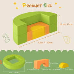 Modular Kids Play Couch for Playroom Nugget Couch Kids Couch Building Fort