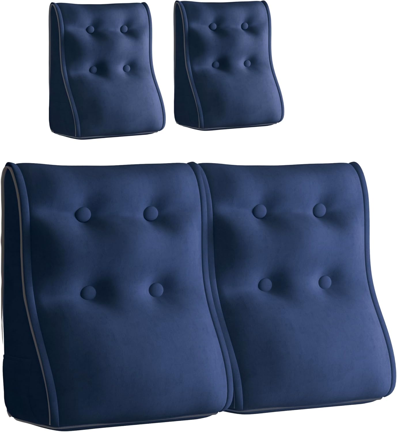 Combinable Ergonomic Bed Pillow Velvet-Blue