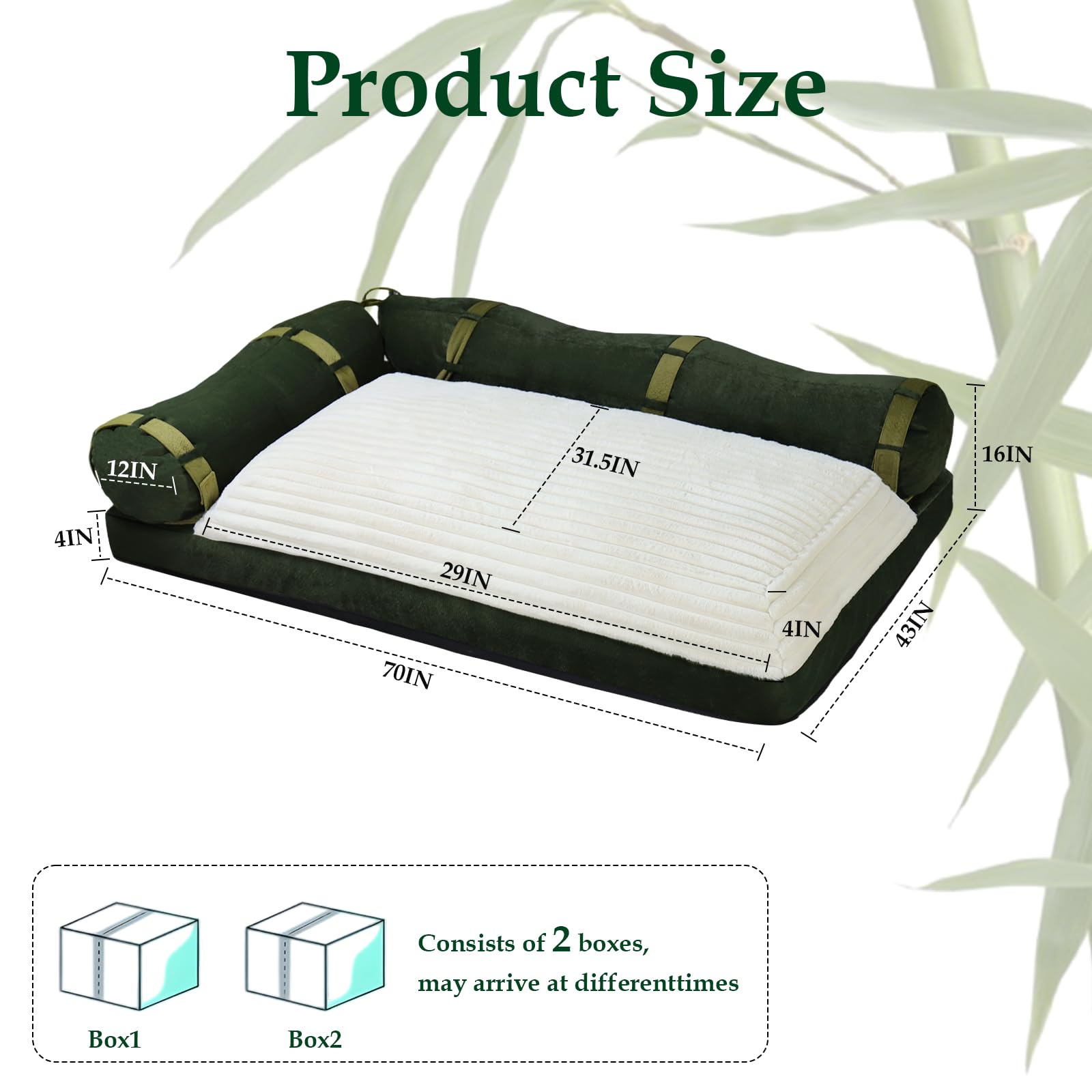 Velvet Modular Floor Sofa Bed w/Backrest