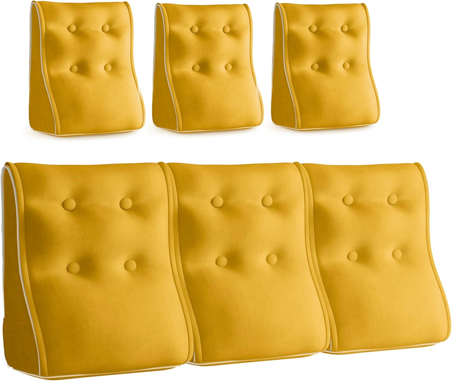 Combinable Ergonomic Bed Pillow Velvet-Yellow