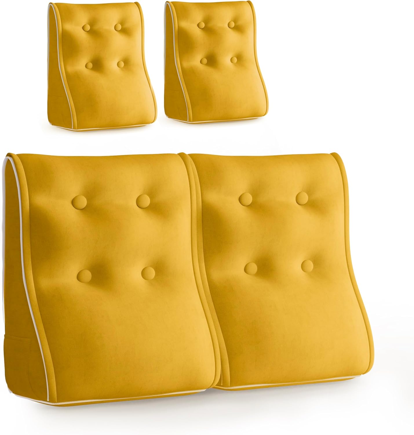 Combinable Ergonomic Bed Pillow Velvet-Yellow