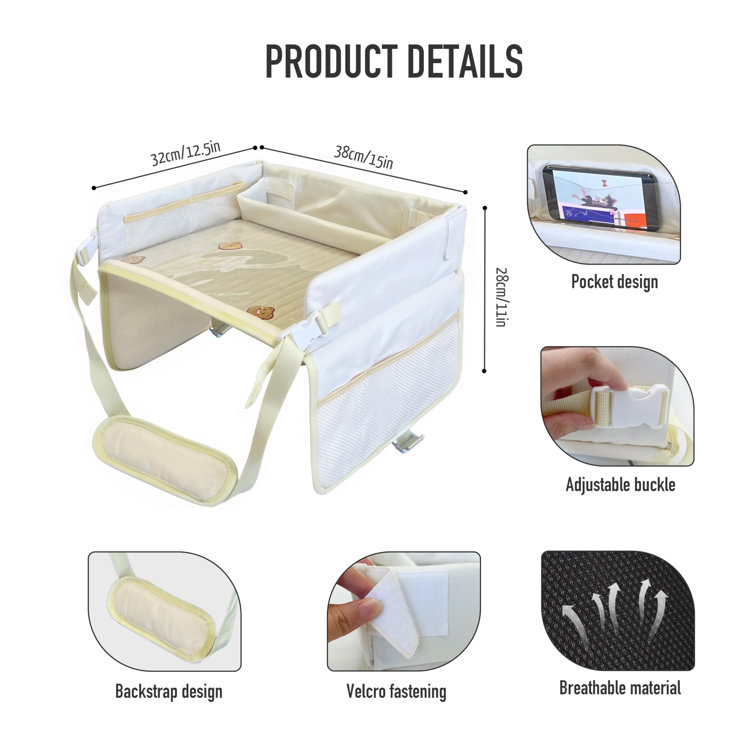 Foldable Storage Tray for Travel - Toy Storage Bag