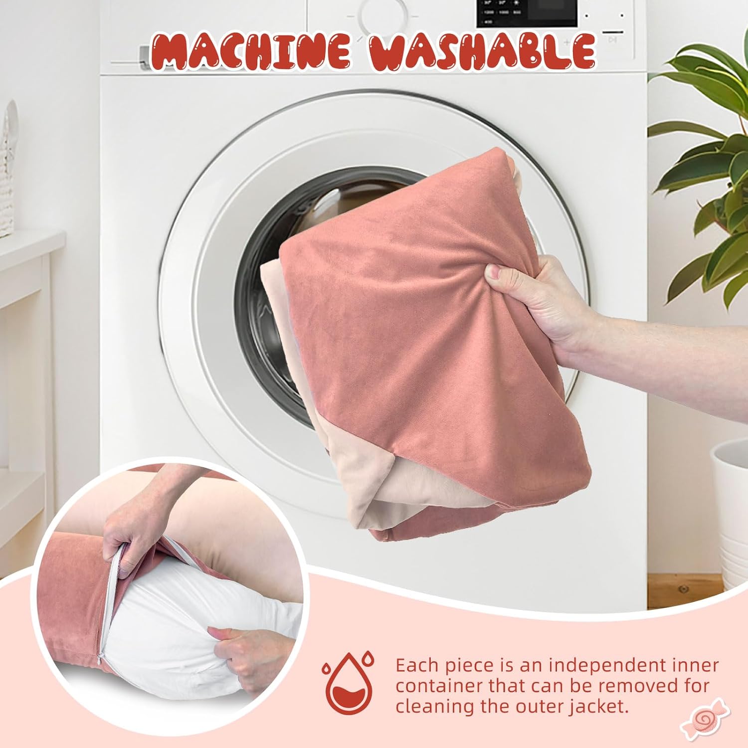 VelvetWave Blush Pillow