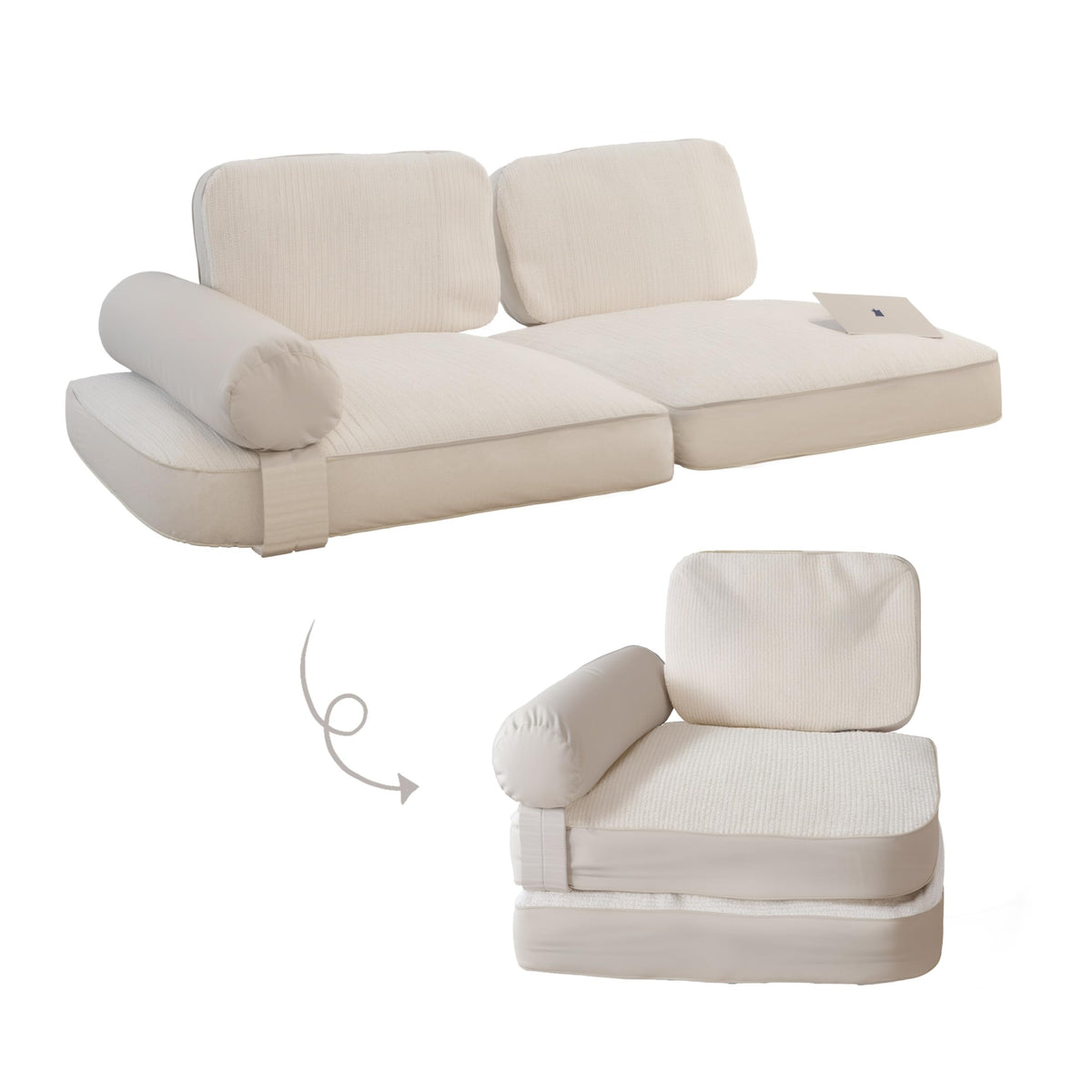 CozyNest 3-in-1 Convertible Floor Cushion