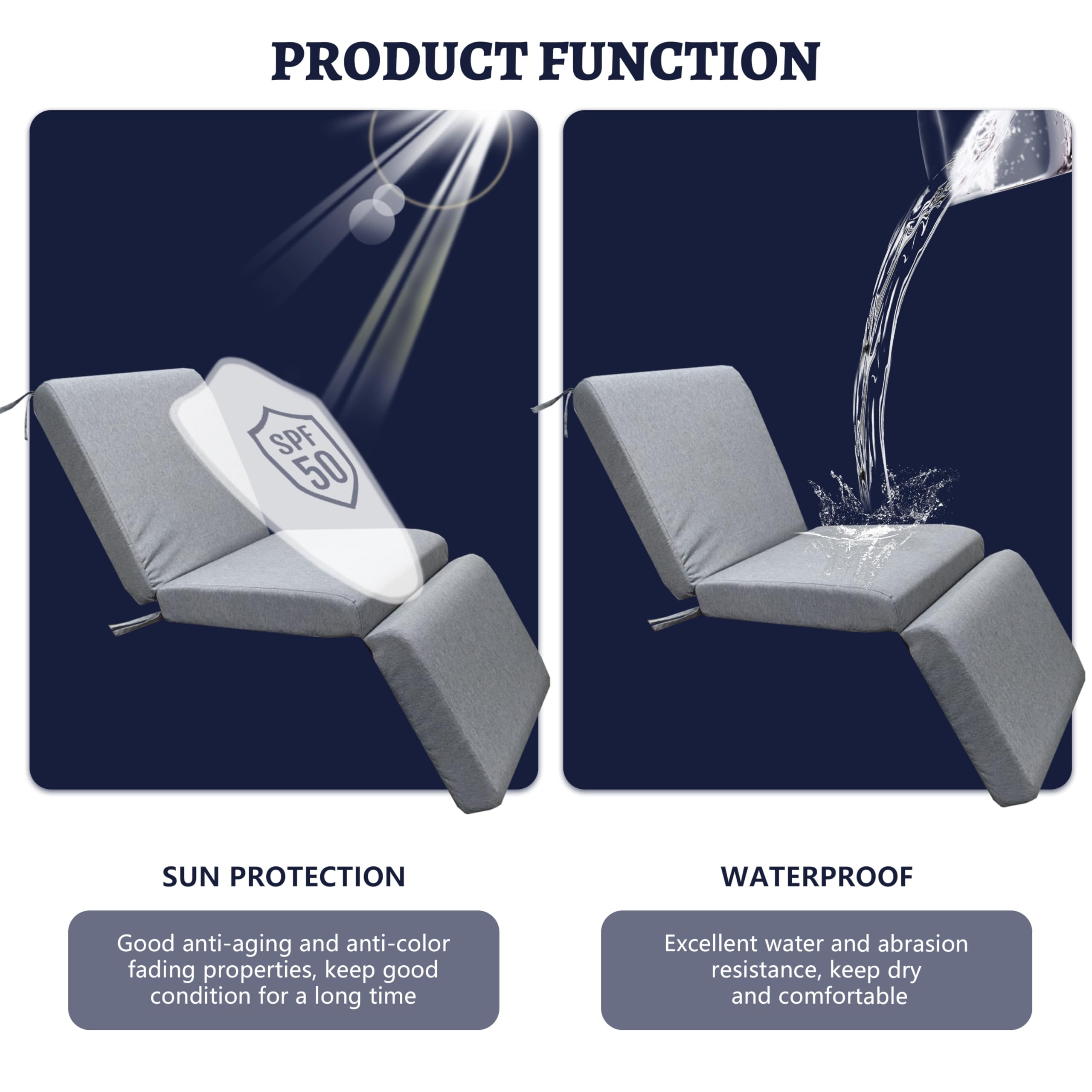 Waterproof Outdoor Patio Furniture Cushion——Fade Resistant