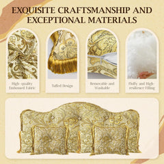 Luxurious Vintage Headboard Pillow 5 Set