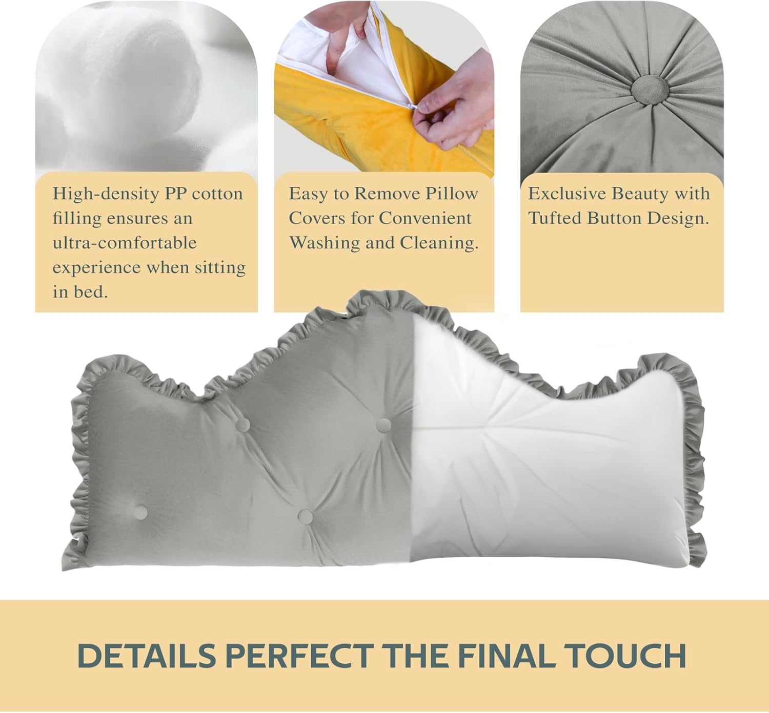 Decorative Pillows for Bed 3 Set