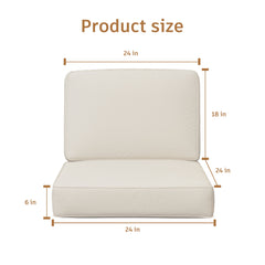 Outdoor Deep Seating Cushion Set— Offwhite