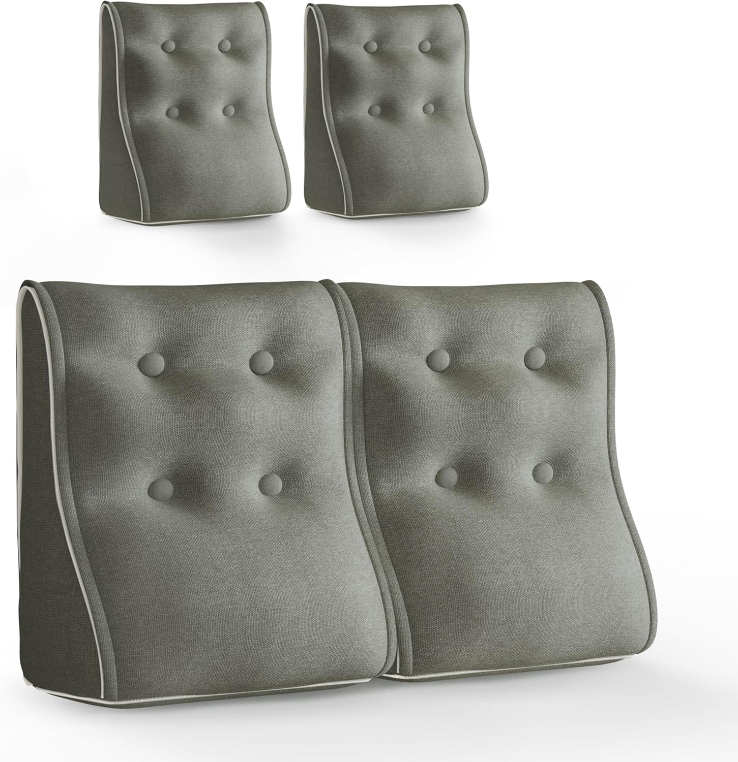 Combinable Ergonomic Bed Pillow Linen-Gray