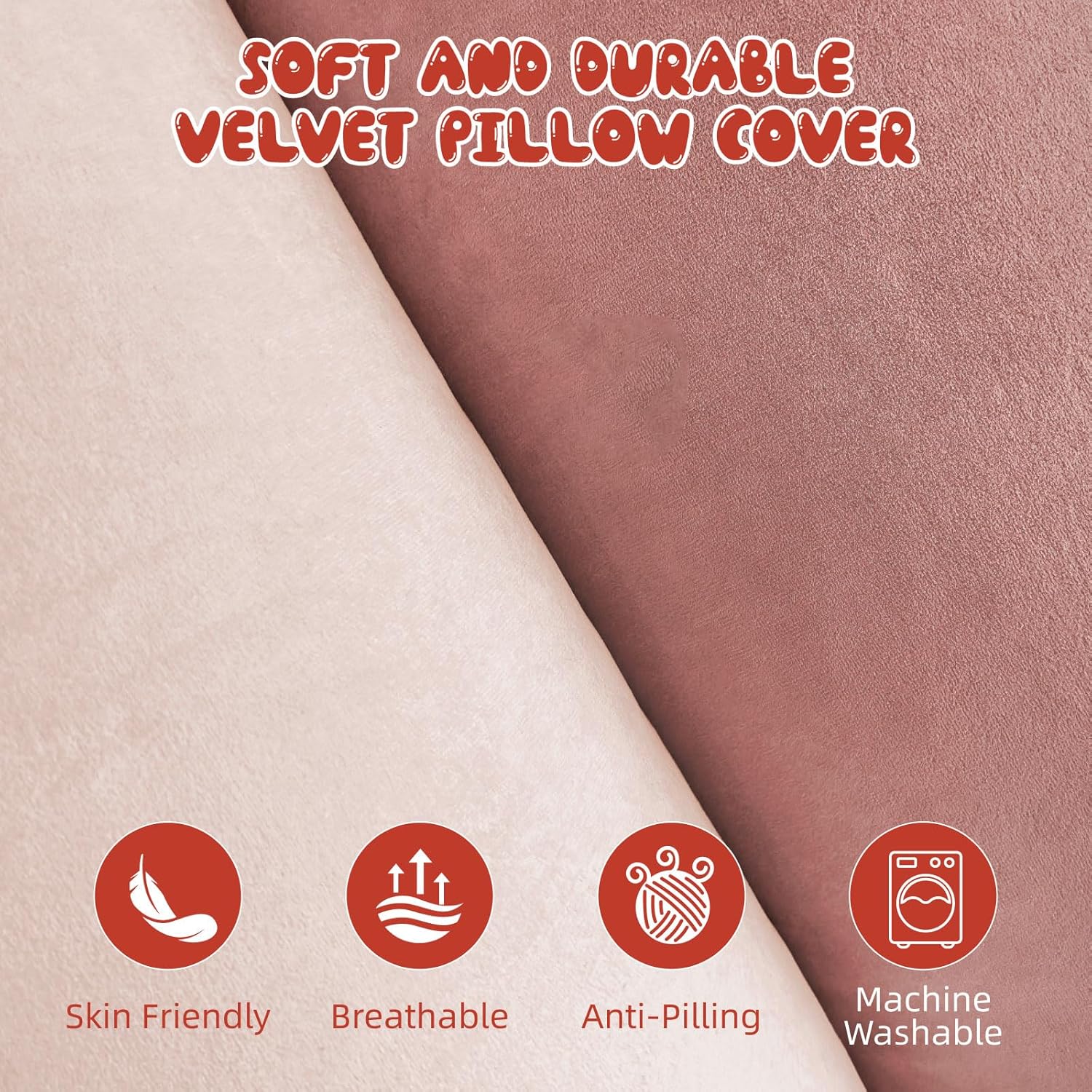 VelvetWave Blush Pillow