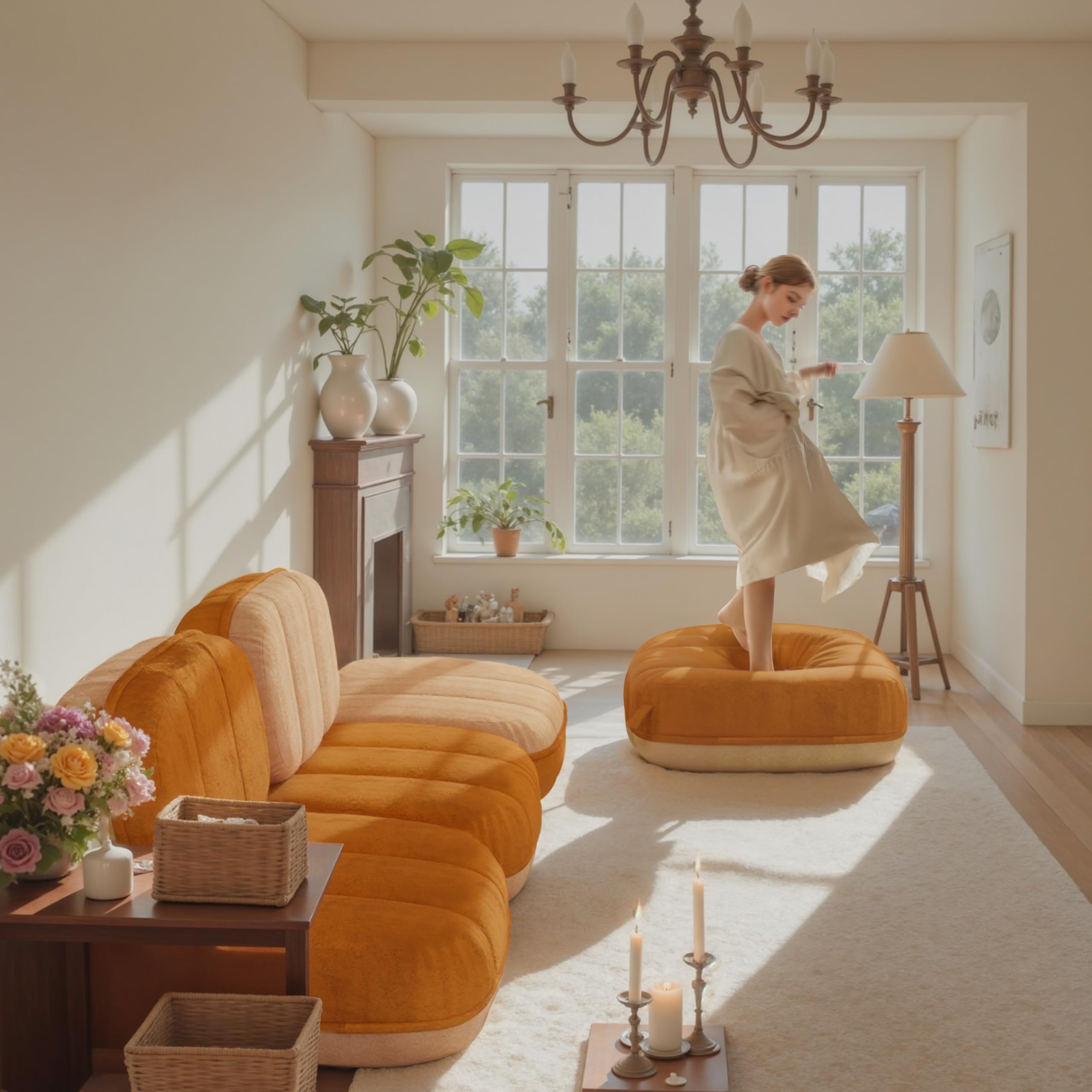 2-in-1 Reversible Floor Cloud Sofa