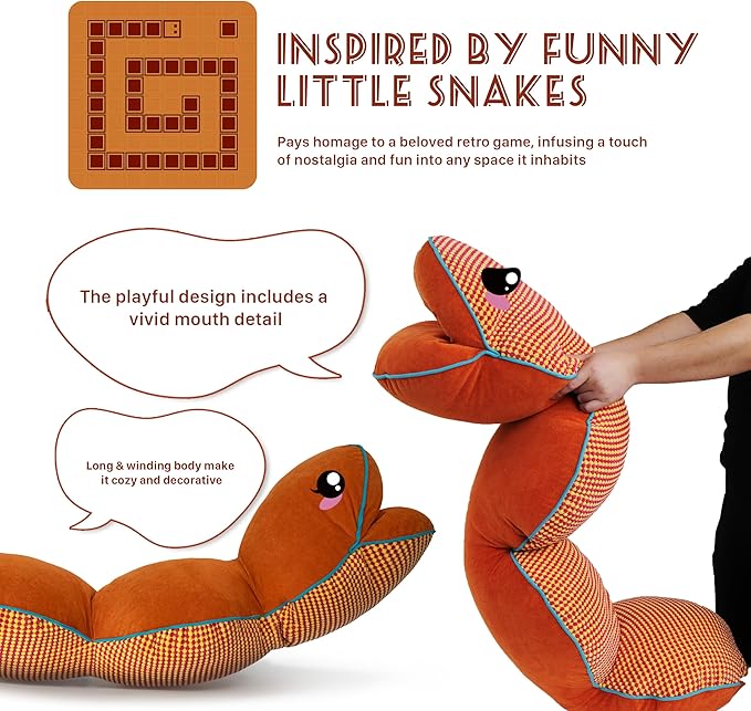 RetroSnake Body Pillow