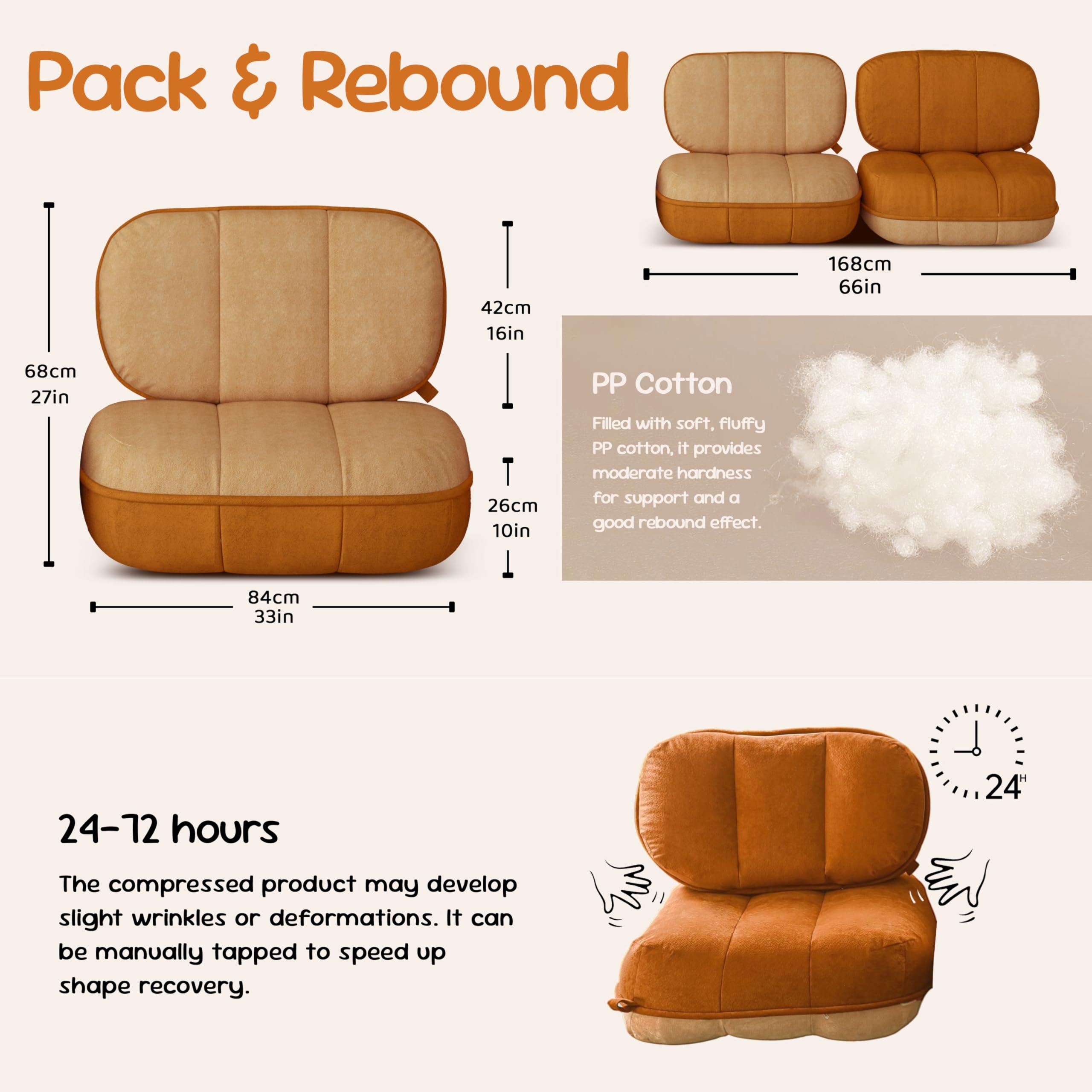 2-in-1 Reversible Floor Cloud Sofa