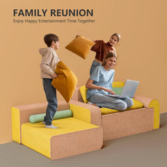 CozyNest 113" Kid+Parent Sofa