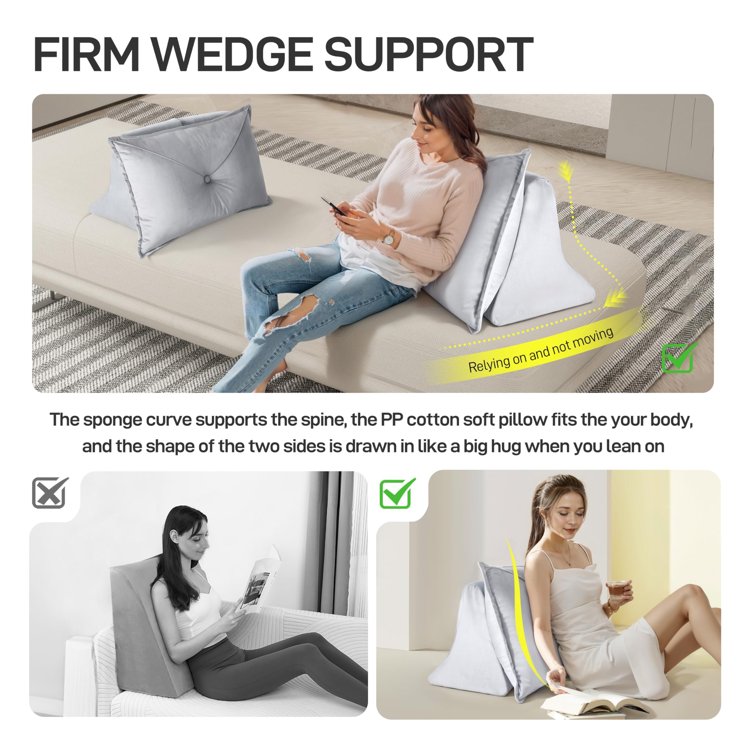 Firm back support pillow best sale