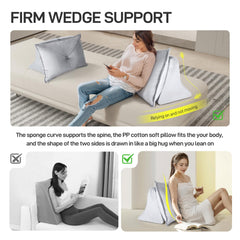 Wedge Reading Pillow Back Rest Pillow Set