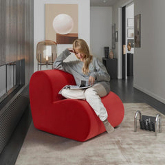 Heart Velvet Single Sofa