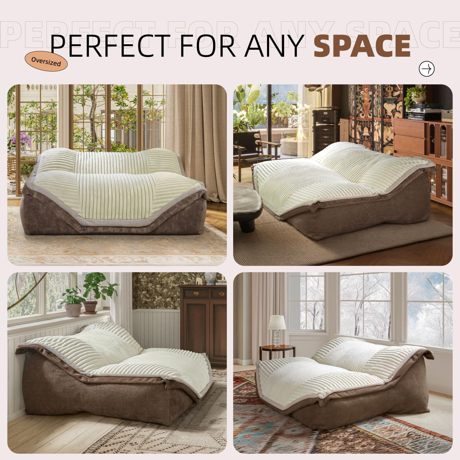 Oversized Bean Bag Sofa for Social Spaces