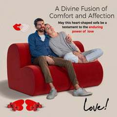 Heart Velvet Single Sofa