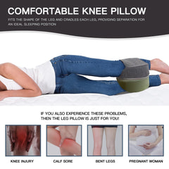 Memory Foam Leg&Knee Pillow for Side Sleepers