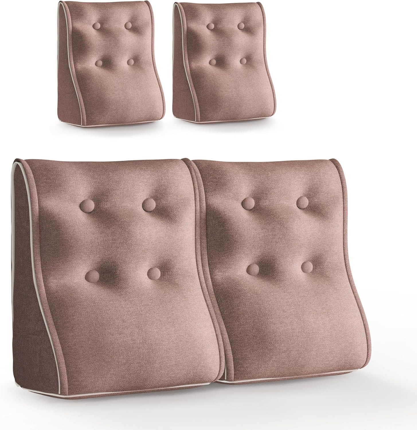 Combinable Ergonomic Bed Pillow Linen-Blush