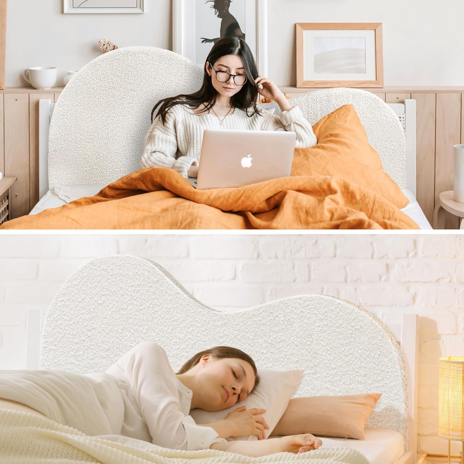 Cloud Shaped Queen Headboard  Gap Filler