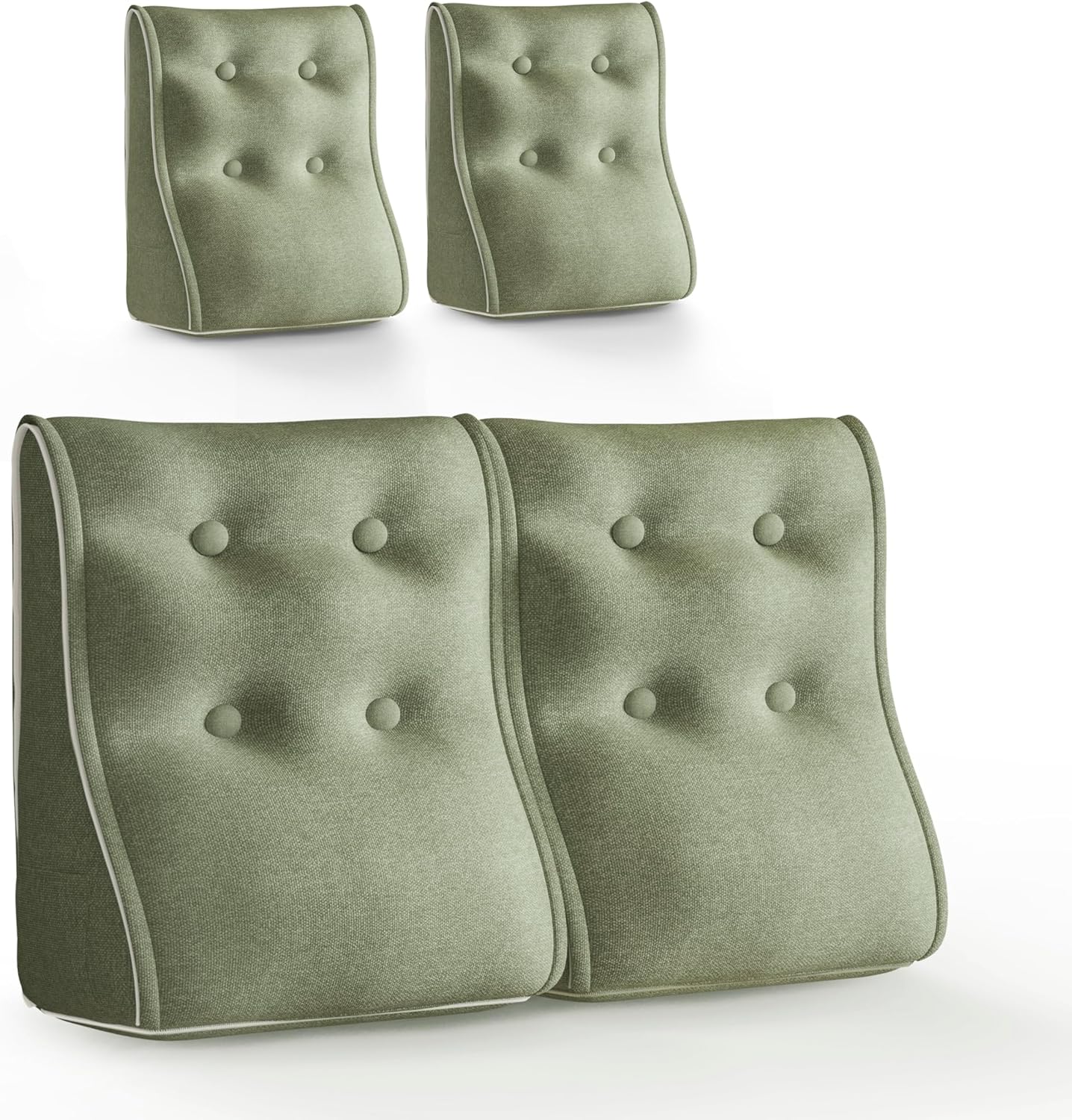 Combinable Ergonomic Bed Pillow Linen-Grass Green
