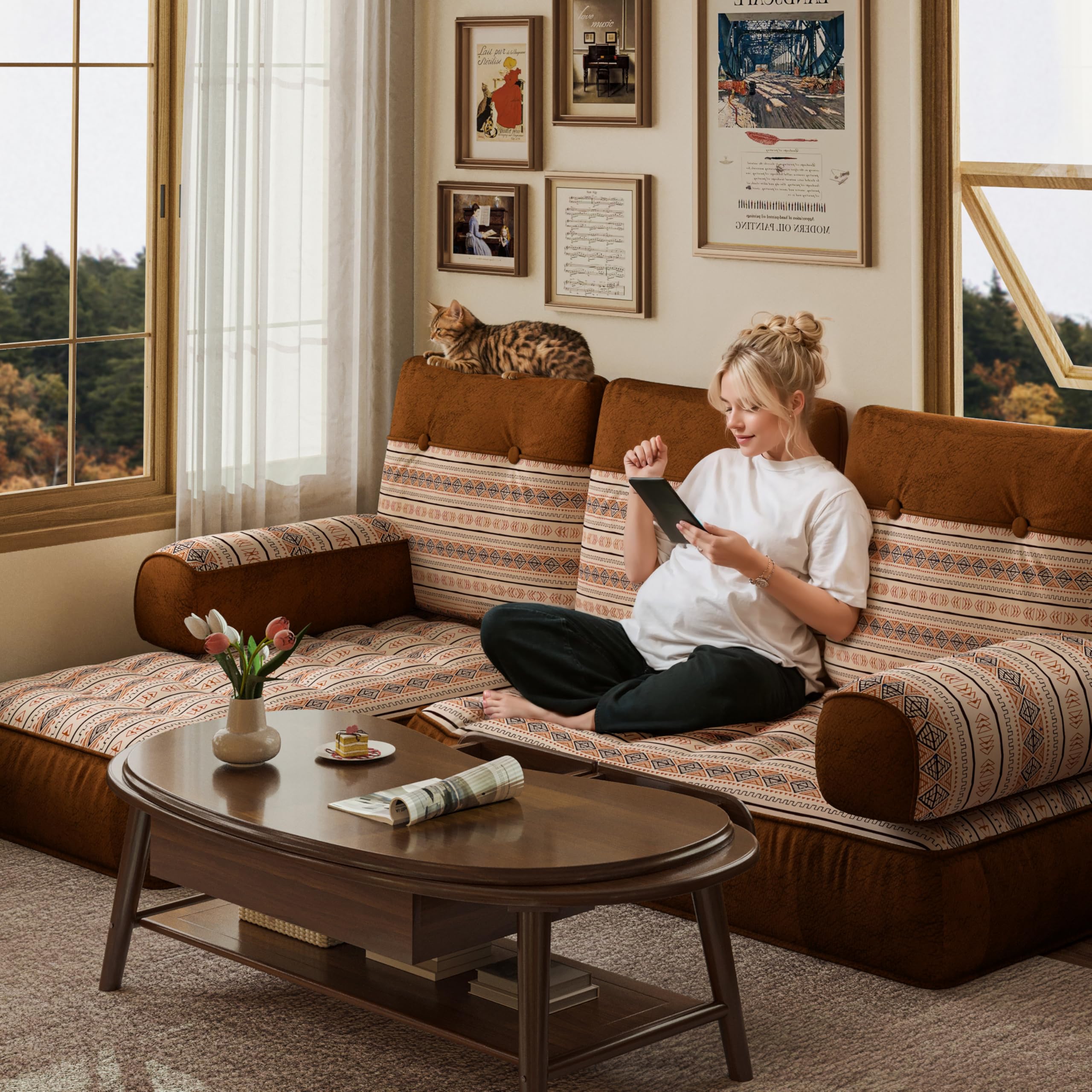 Bohemian Modular Floor Sofa Set