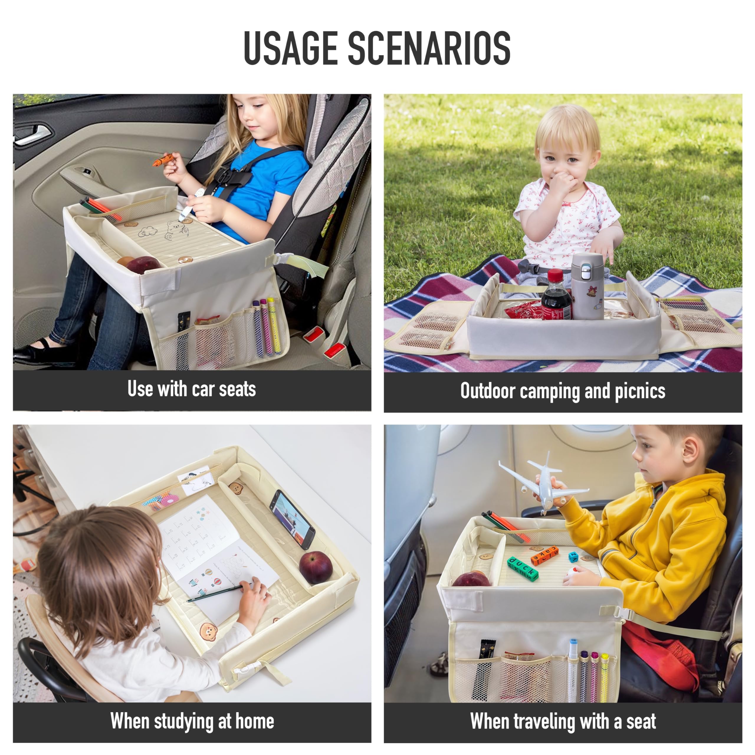 Foldable Storage Tray for Travel - Toy Storage Bag