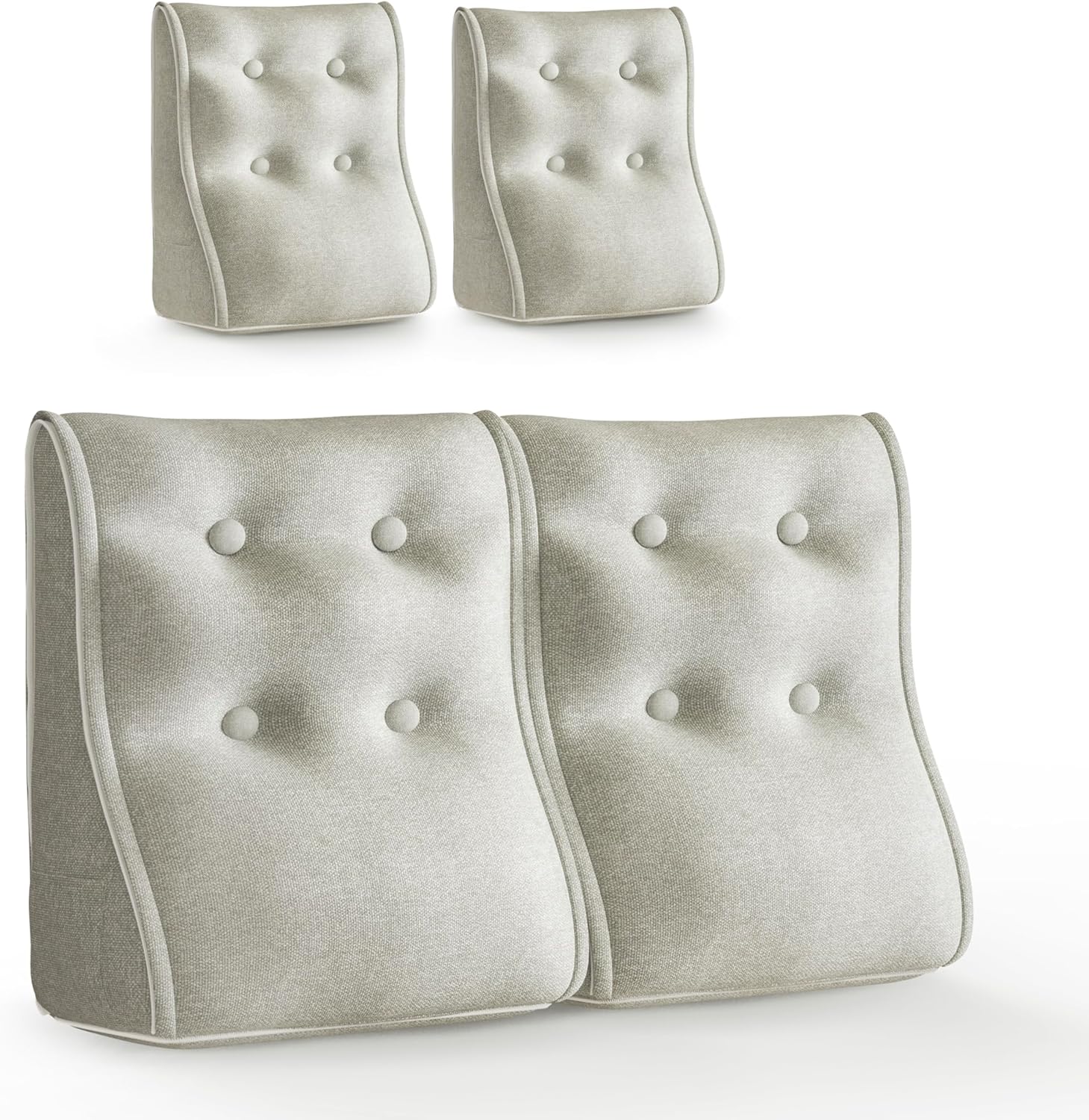 Combinable Ergonomic Bed Pillow Linen-Ivory