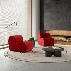 Heart Velvet Single Sofa